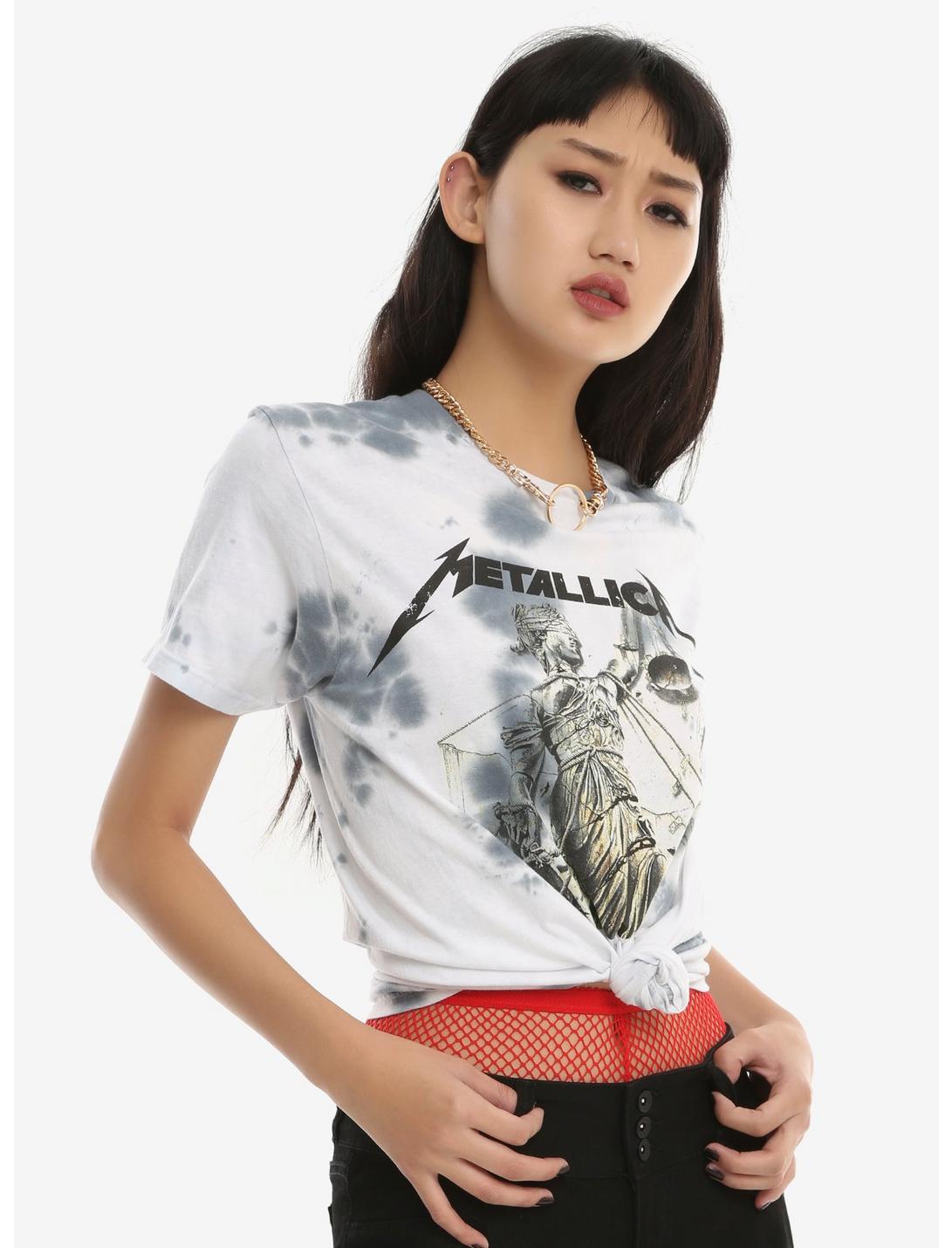 Metallica ...And Justice For All Tie Dye Girls T-Shirt, WHITE, hi-res