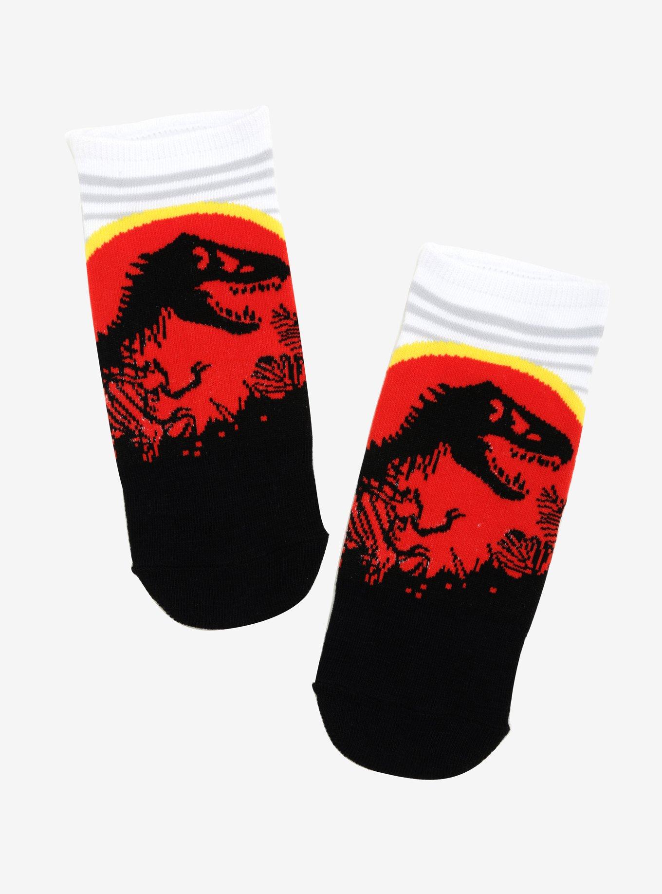 Jurassic Park Logo No-Show Socks, , hi-res