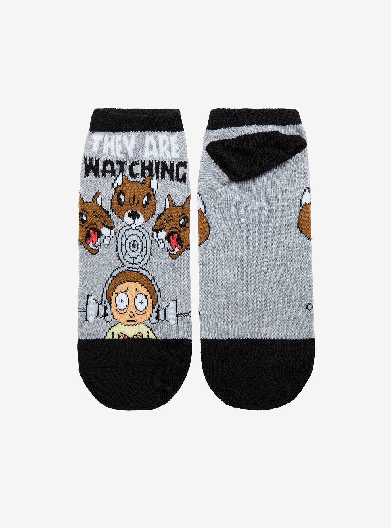 Rick And Morty Squirrels No-Show Socks, , hi-res