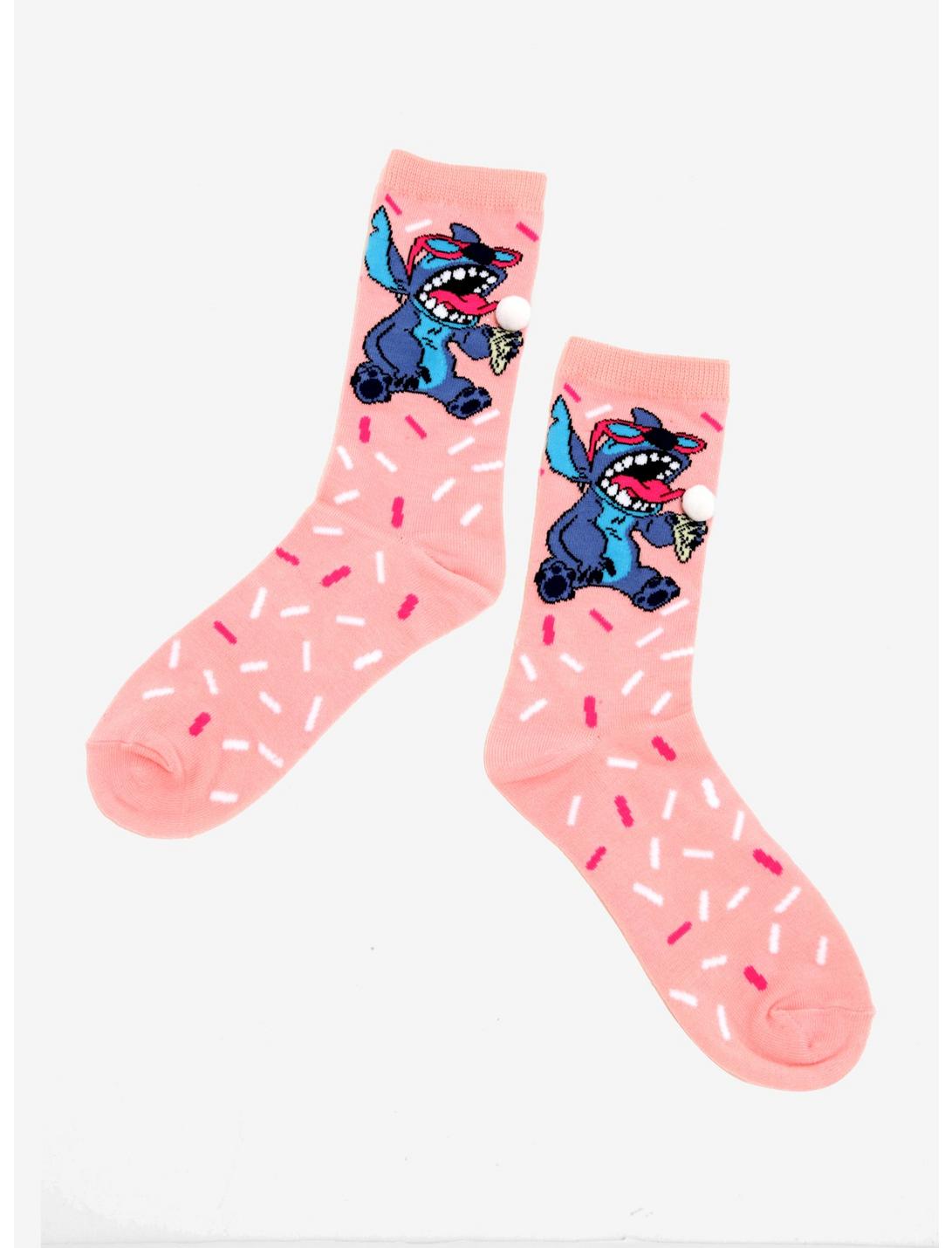 Disney Lilo & Stitch Ice Cream Pom Crew Socks, , hi-res