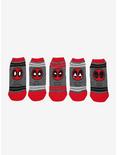 Marvel Deadpool Taco Emoji No-Show Socks 5 Pair, , hi-res