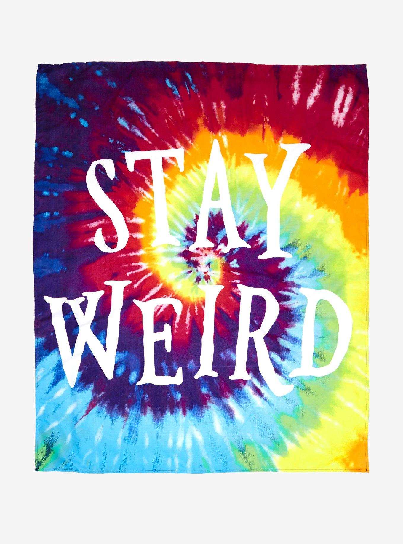 Stay Weird Tie-Dye Wall Tapestry, , hi-res