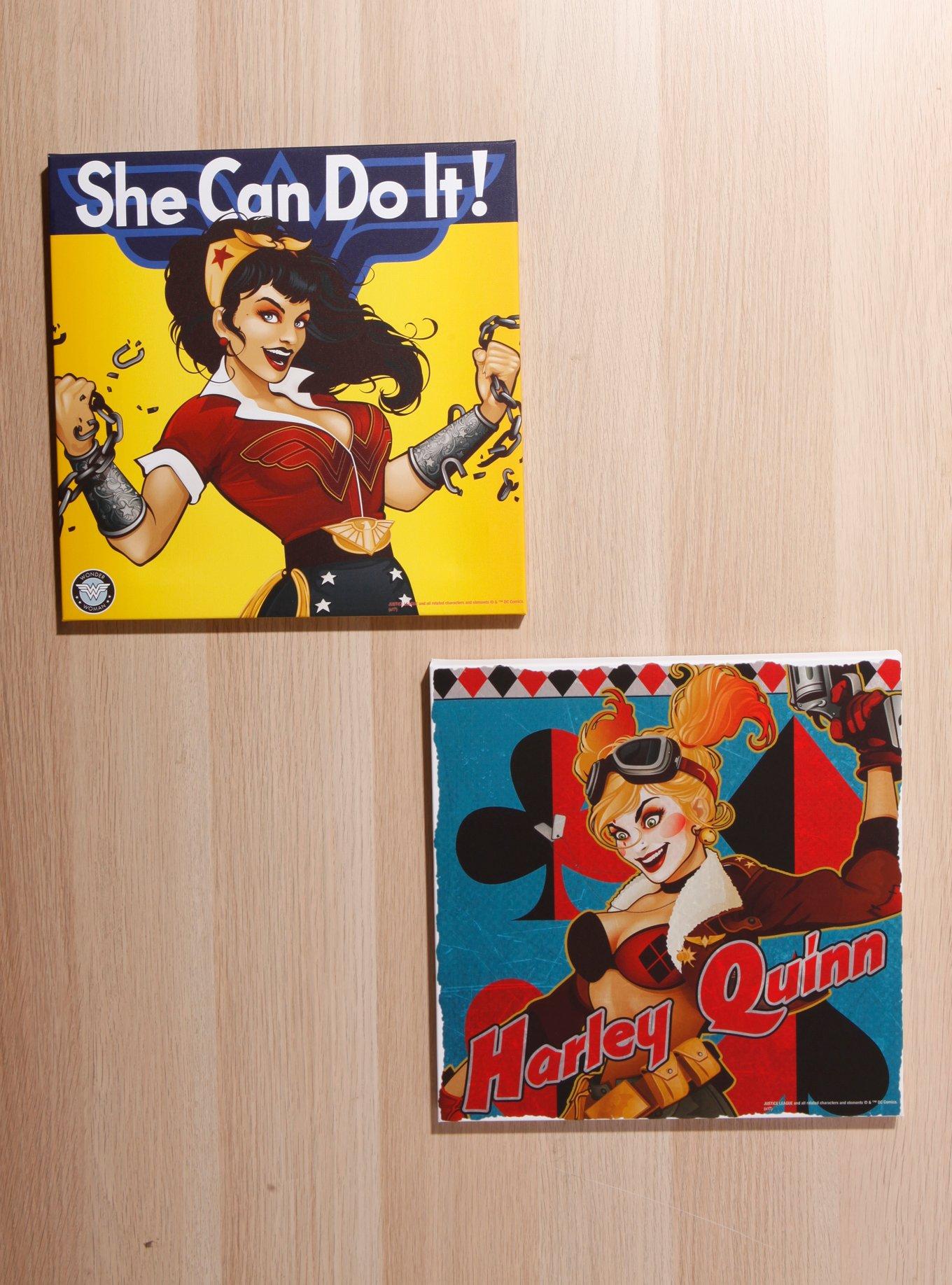 DC Comics Bombshells Canvas Wall Art Set, , hi-res