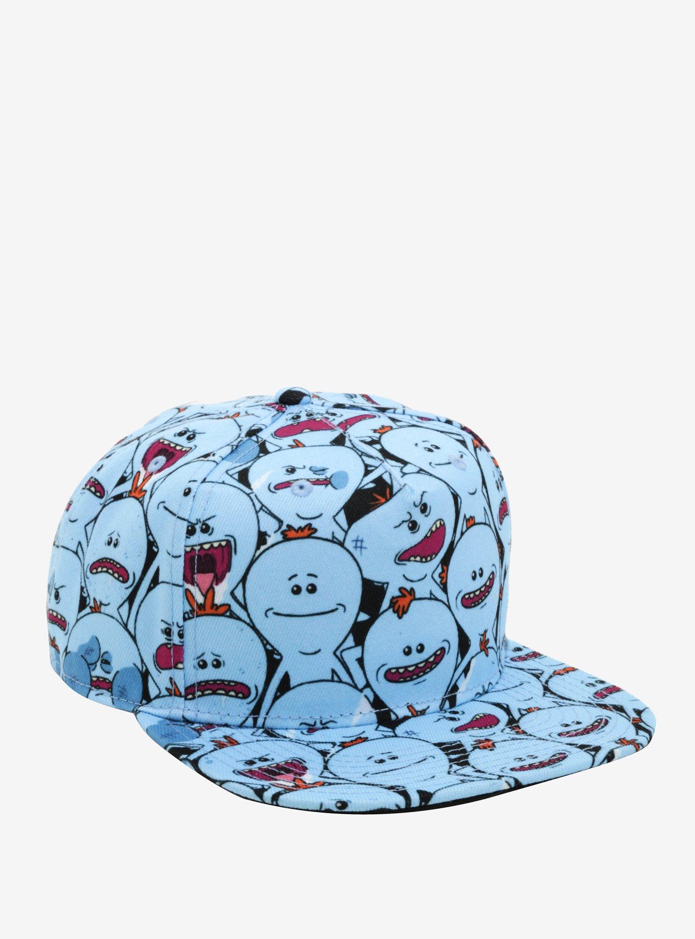 Rick And Morty Mr. Meeseeks Allover Snapback Hat, , hi-res