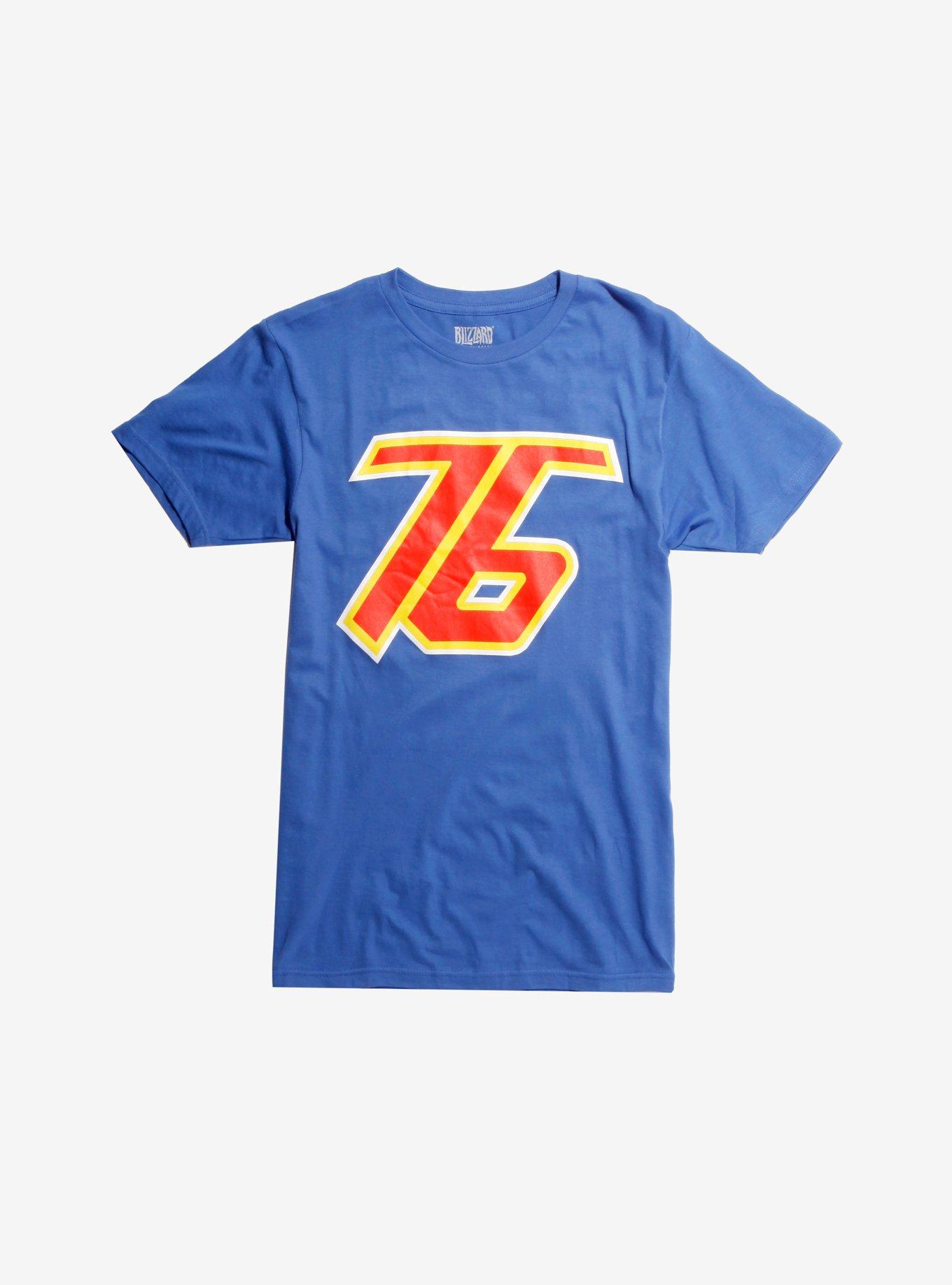 Overwatch Soldier: 76 Logo T-Shirt, BLUE, hi-res