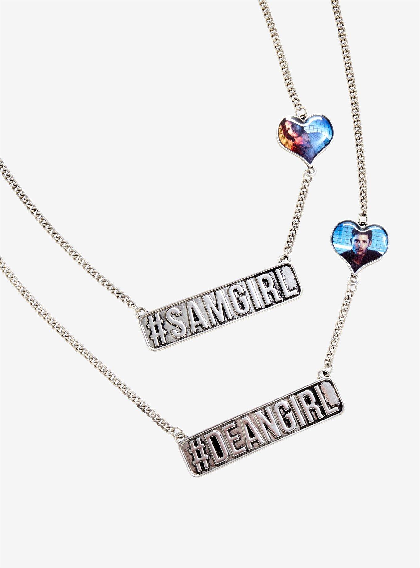 Supernatural Sam Girl Dean Girl Necklace Set, , hi-res