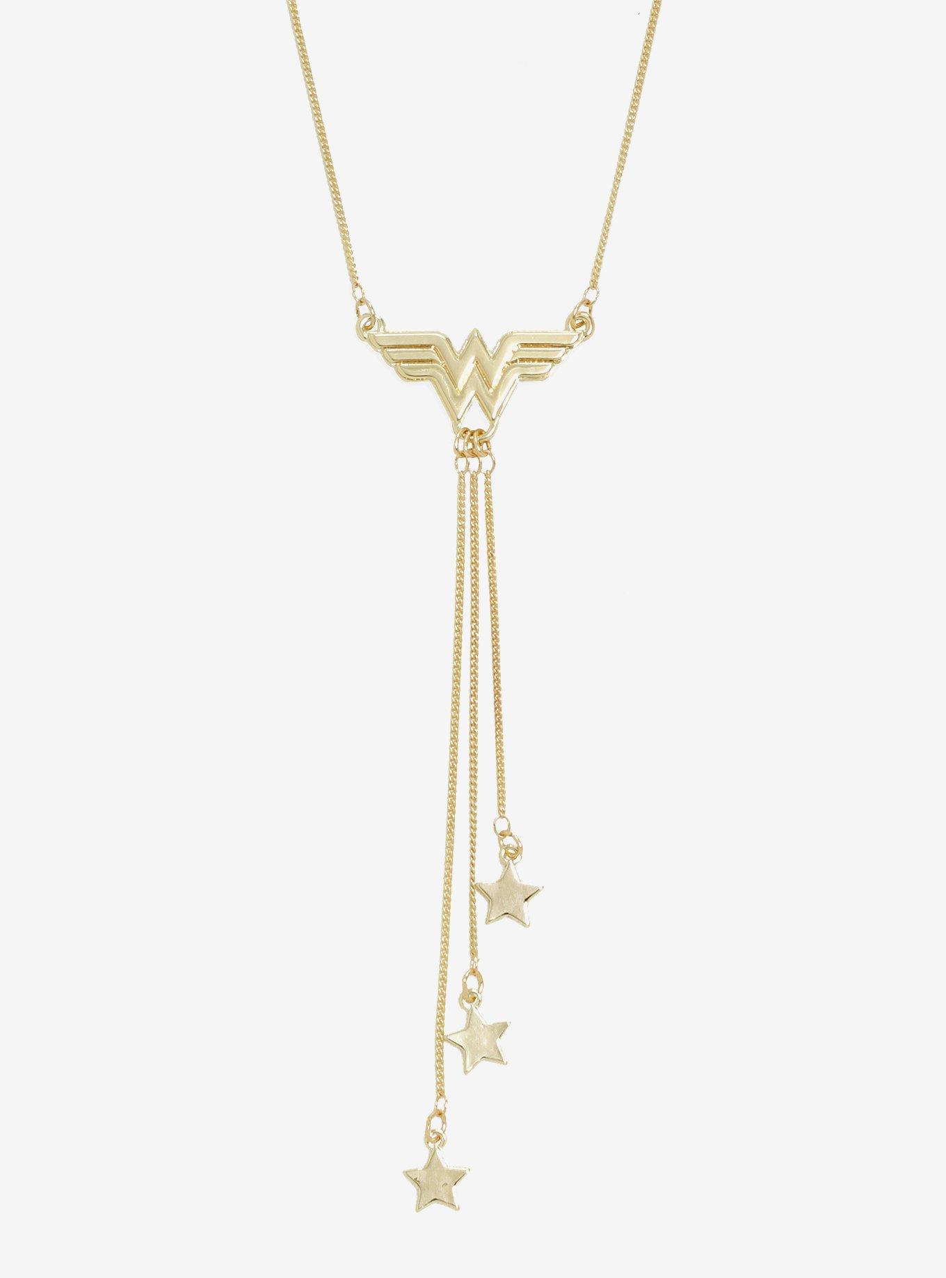 DC Comics Wonder Woman Dangle Stars Necklace, , hi-res view 1
