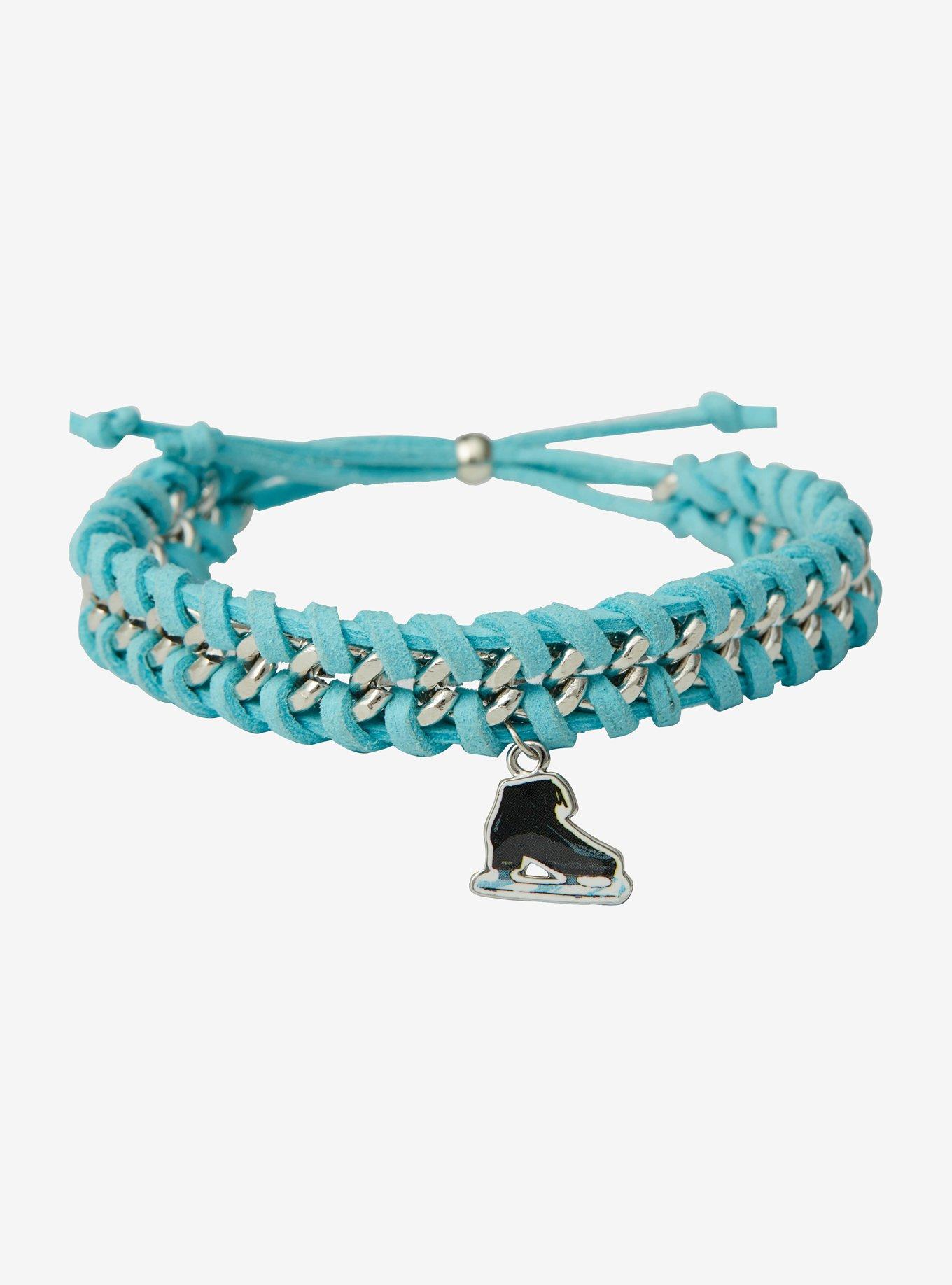 Yuri!!! On ICE Woven Cord & Chain Skate Bracelet, , hi-res