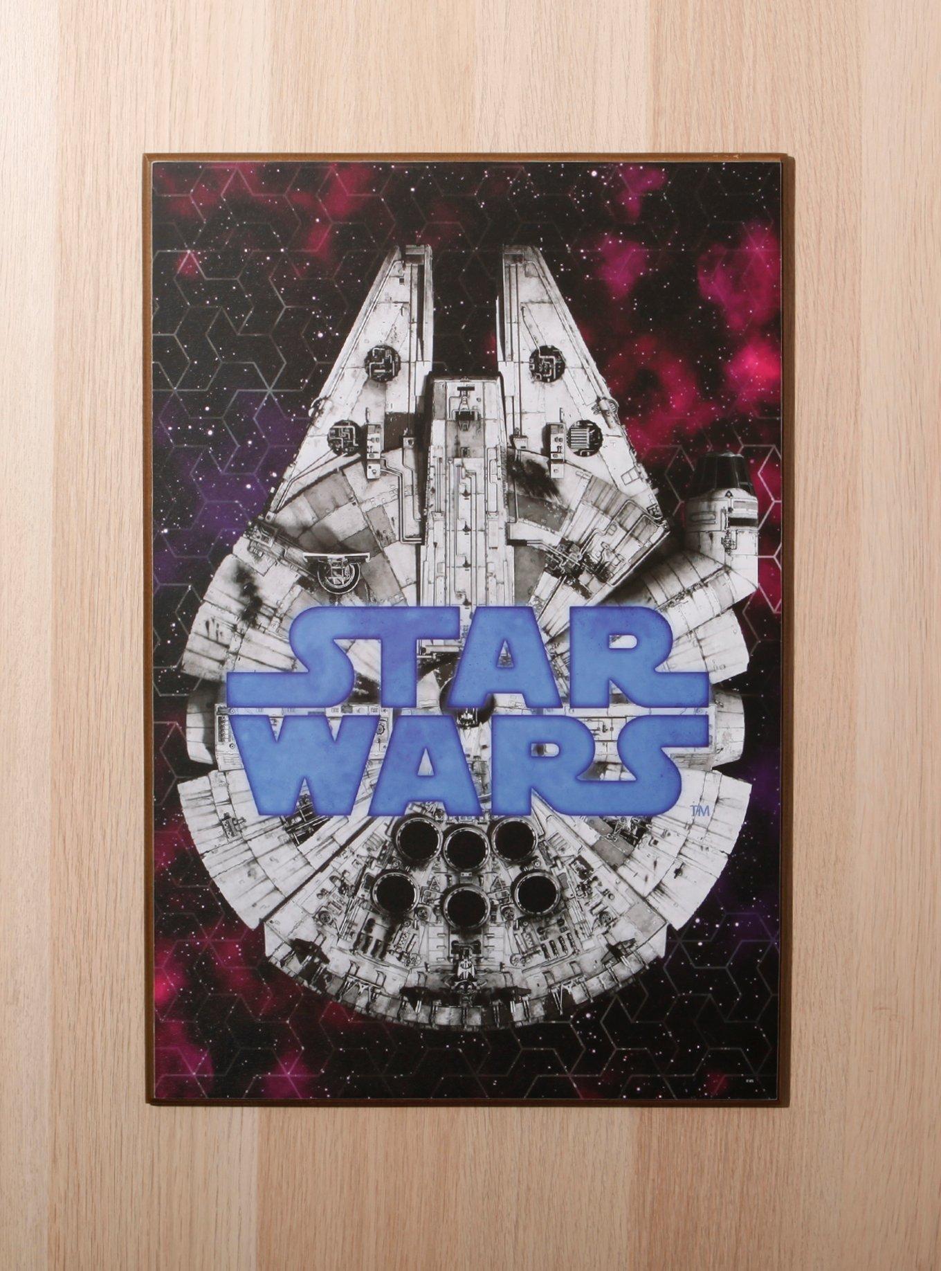 Star Wars Millennium Falcon Wood Wall Art, , hi-res