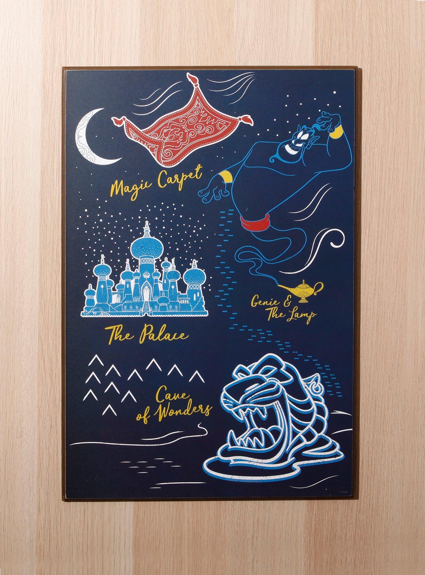 Disney Aladdin Map Wood Wall Art, , hi-res