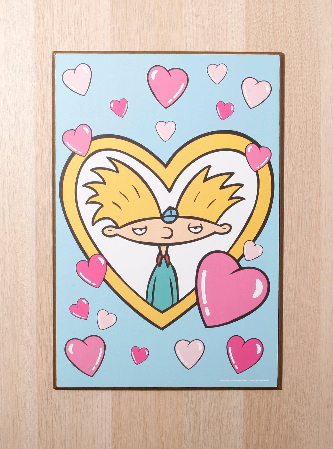 Hey Arnold! Hearts Wood Wall Art, , hi-res