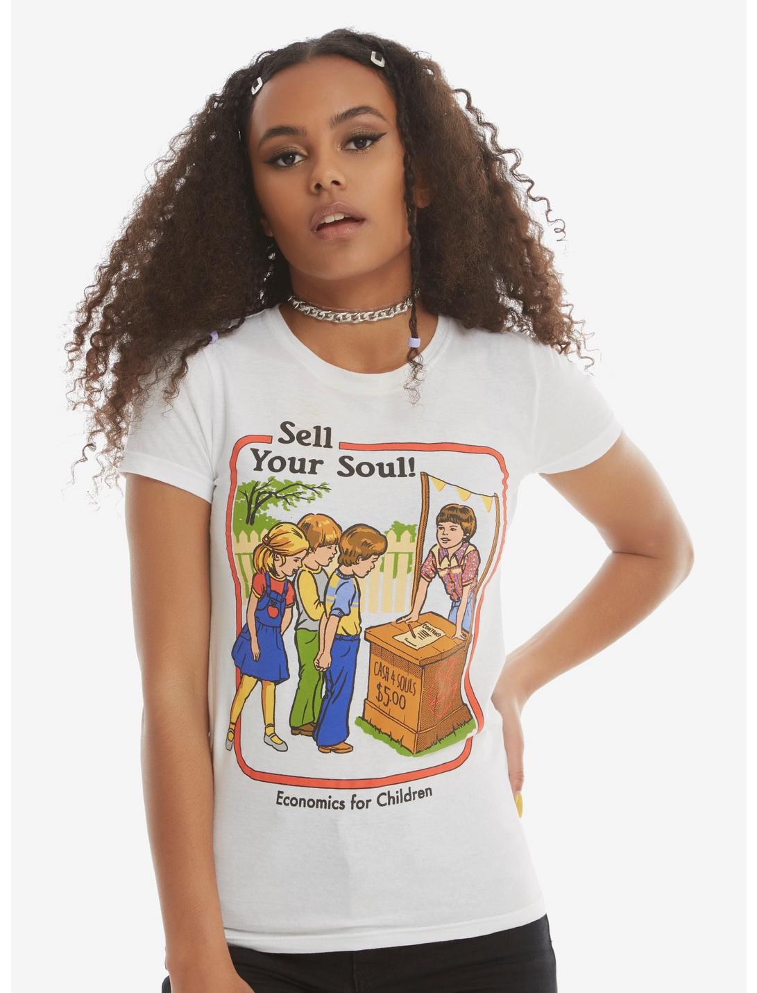 Steven Rhodes Sell Your Soul Girls T-Shirt, WHITE, hi-res