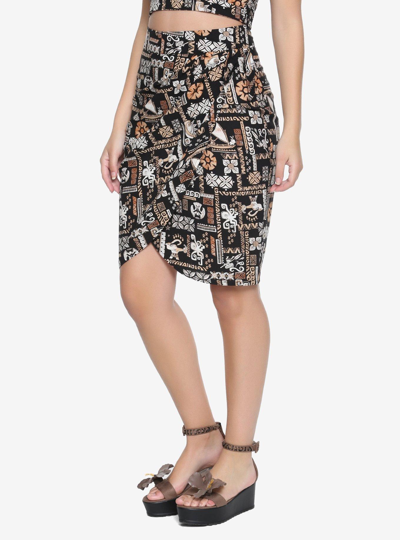 Disney Moana Retro Wrap Skirt, MULTI, hi-res