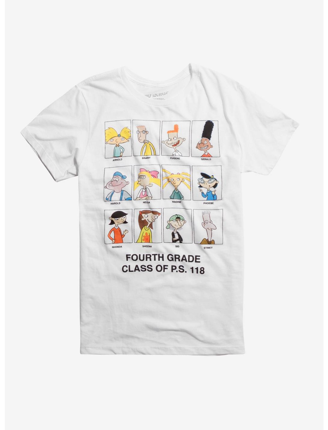 Hey Arnold! Fourth Grade Class T-Shirt, WHITE, hi-res