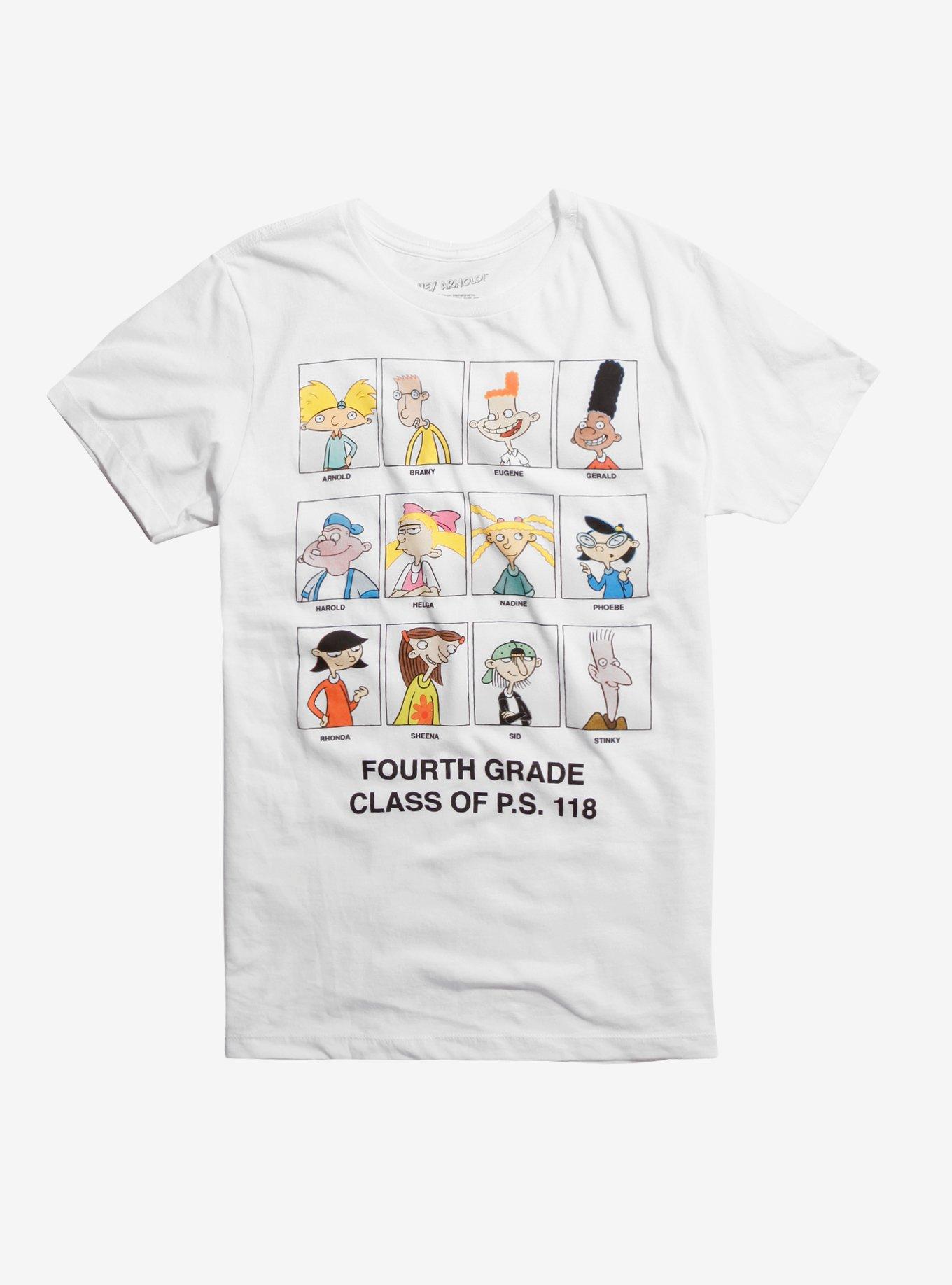 Hey Arnold! Fourth Grade Class T-Shirt, WHITE, hi-res
