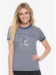 Harry Potter Ravenclaw Striped Womens Ringer Tee - BoxLunch Exclusive, NAVY, hi-res