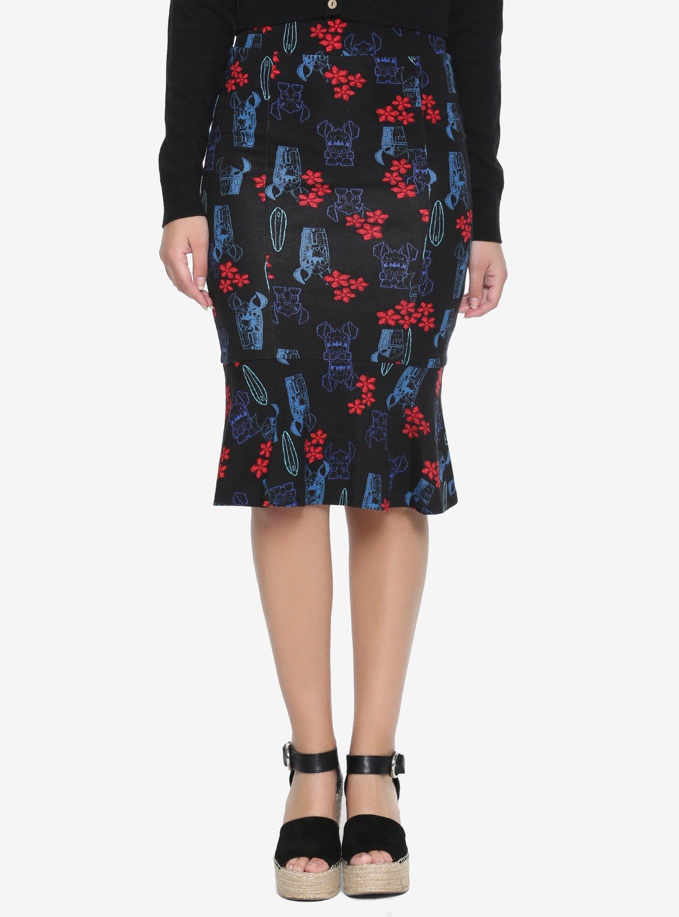 Disney Lilo & Stitch High-Waisted Wiggle Skirt, MULTI, hi-res