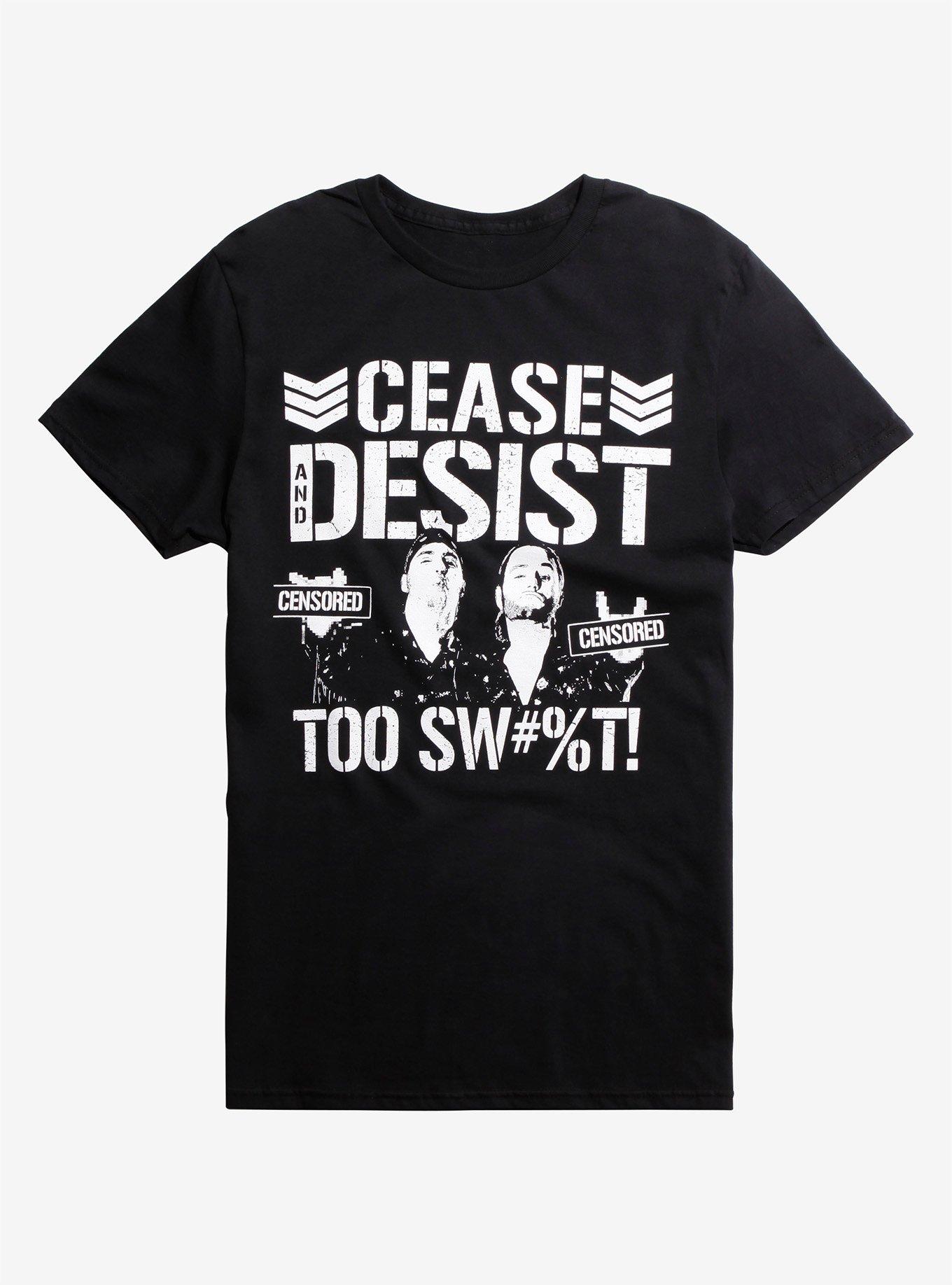 New Japan Pro-Wrestling Young Bucks Cease & Desist T-Shirt, BLACK, hi-res