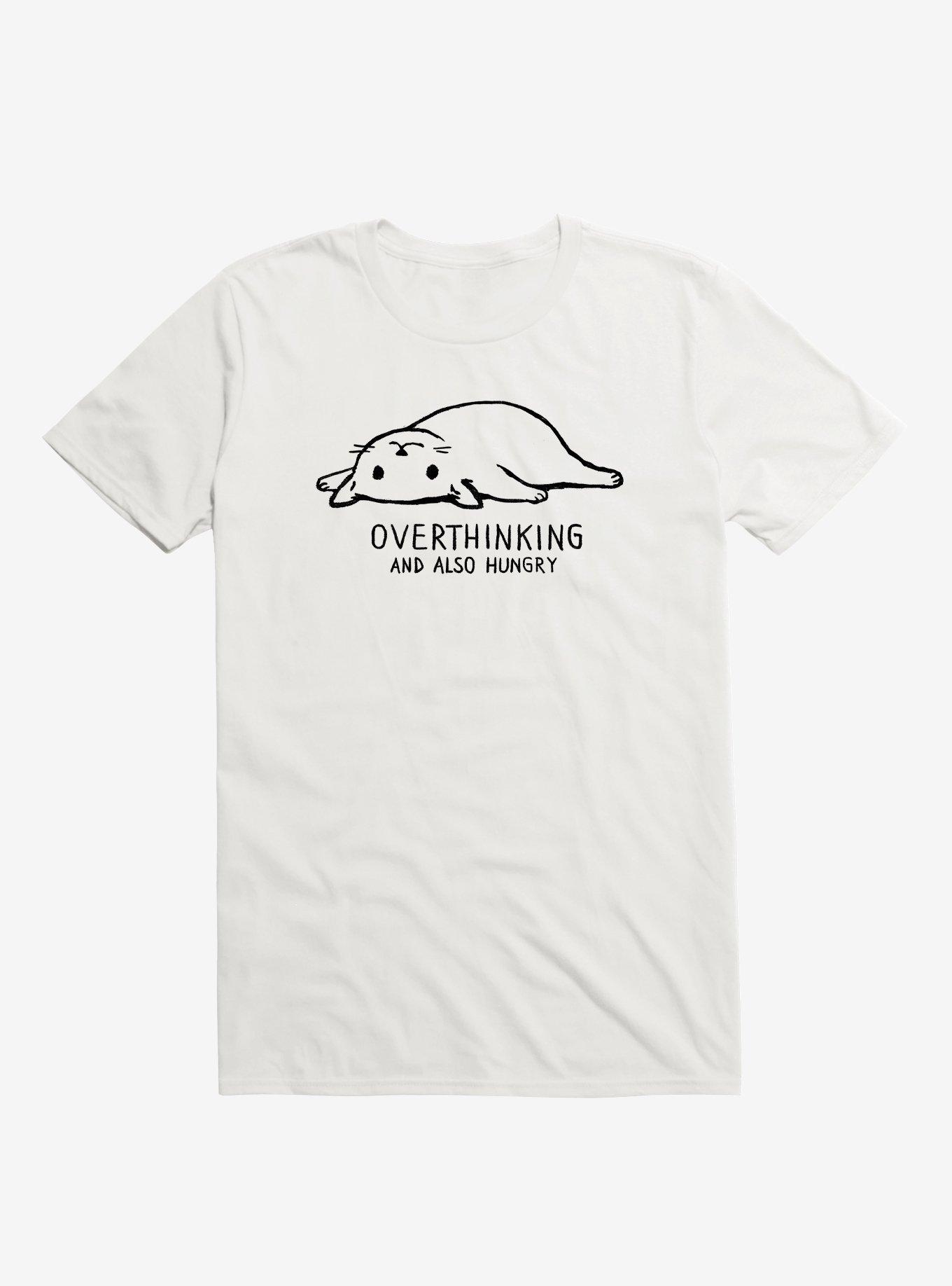 Overthinking Cat T-Shirt By Fox Shiver, BLACK, hi-res