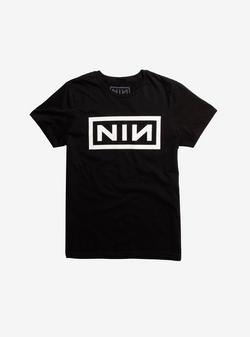 Nine Inch Nails Classic Black Logo On Grey T-Shirt 