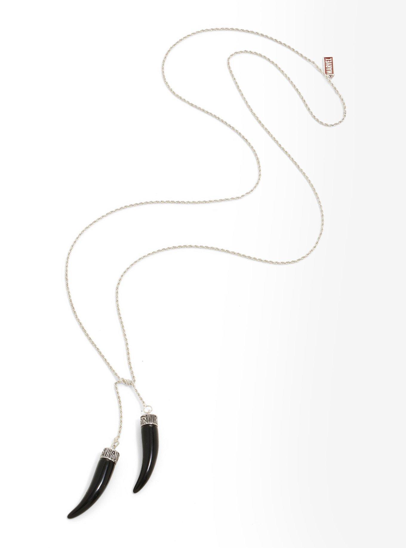 Marvel Black Panther Onyx Tooth Necklace - BoxLunch Exclusive, , hi-res