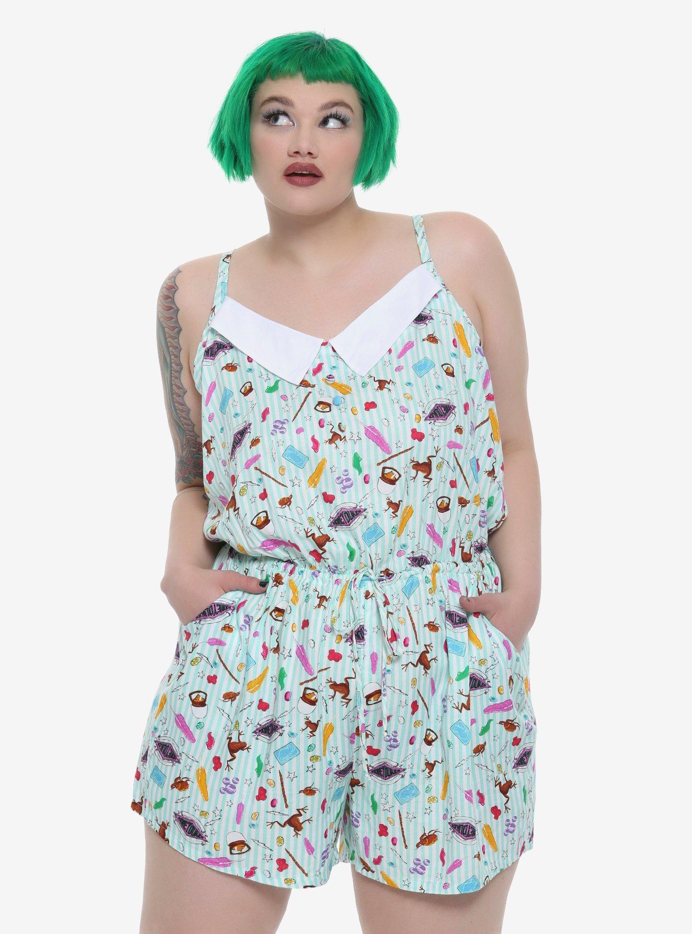 Harry Potter Honeyduke's Romper Plus Size, MULTI, hi-res