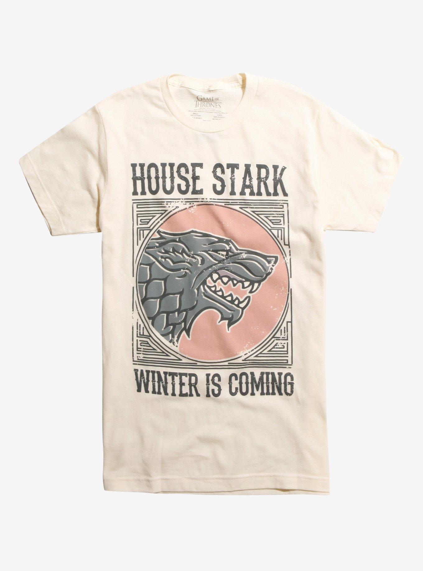 Game Of Thrones House Stark T-Shirt, WHITE, hi-res