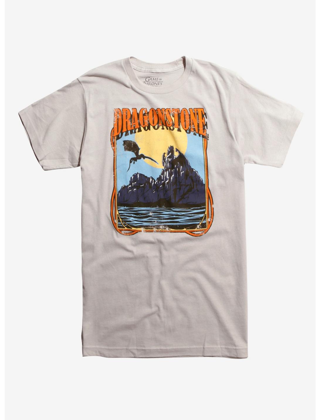 Game Of Thrones Dragonstone Poster T-Shirt, GREY, hi-res