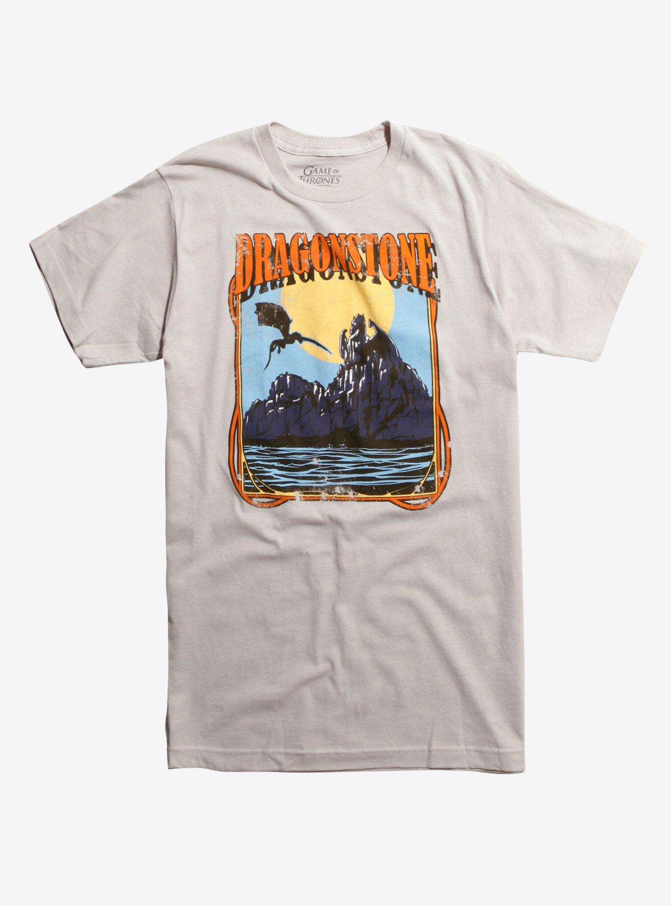 Game Of Thrones Dragonstone Poster T-Shirt, GREY, hi-res