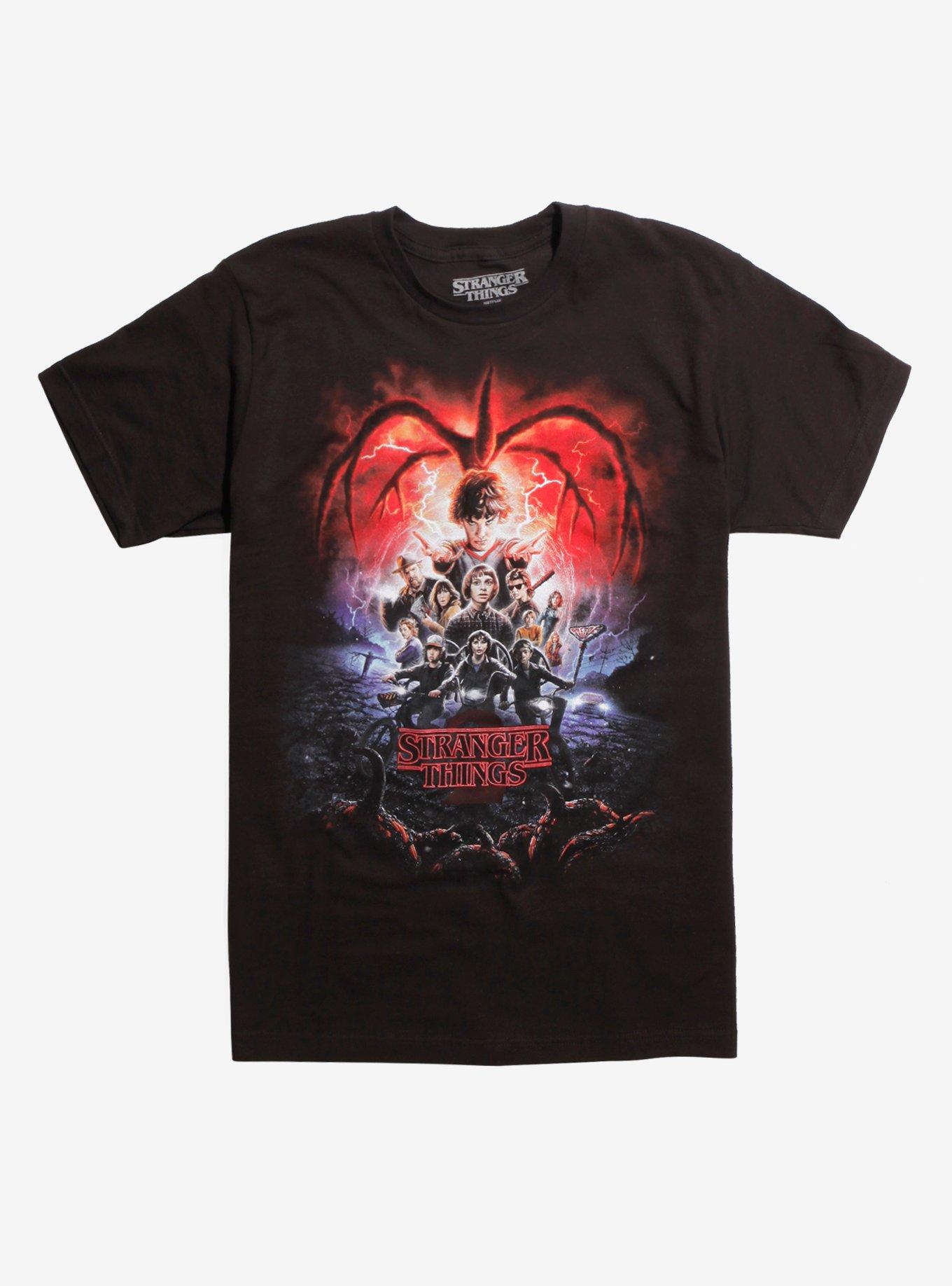 Stranger Things Season 2 Poster T-Shirt, BLACK, hi-res