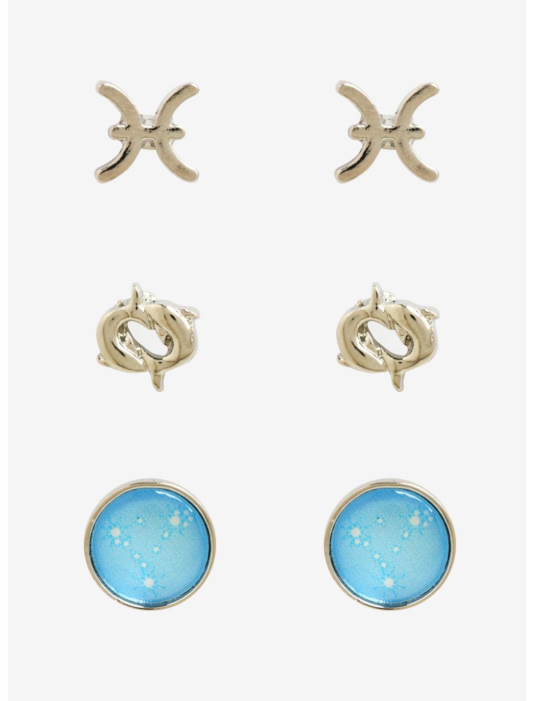 Pisces Zodiac Earring Set, , hi-res