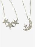 Blackheart Moon & Stars Best Friend Necklace Set, , hi-res