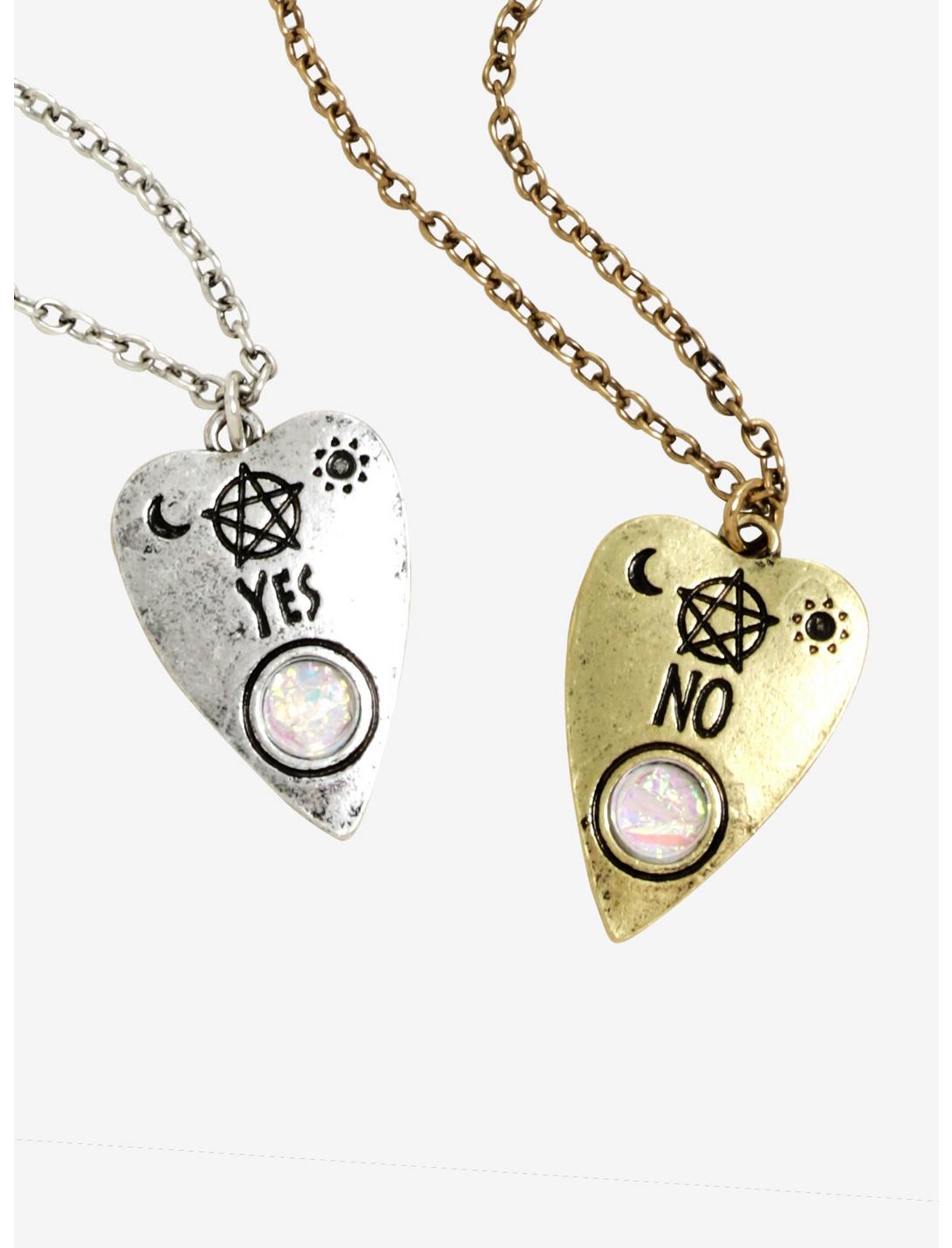 Blackheart Spirit Board Planchette Best Friend Necklace Set, , hi-res