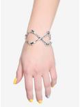 Blackheart Crossbones Chain Bracelet, , hi-res
