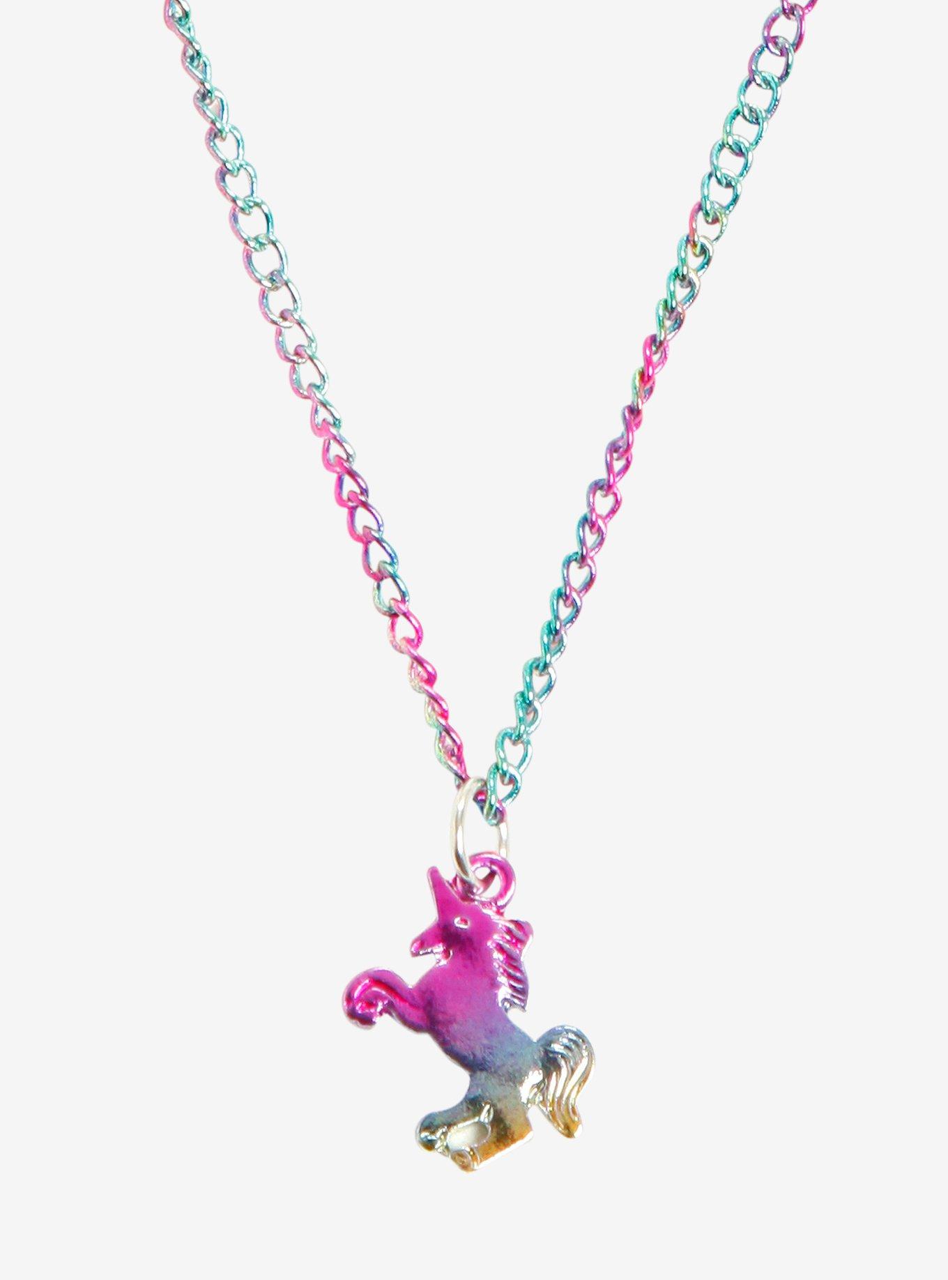 Anodized Unicorn Necklace In A Tube, , hi-res