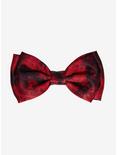 Red & Black Tie Dye Hair Bow, , hi-res