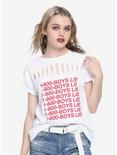 Boys Lie Slashed Girls T-Shirt, IVORY, hi-res