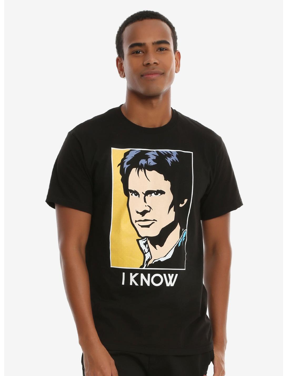 Star Wars Han Solo I Know Couples T-Shirt - BoxLunch Exclusive, BLACK, hi-res