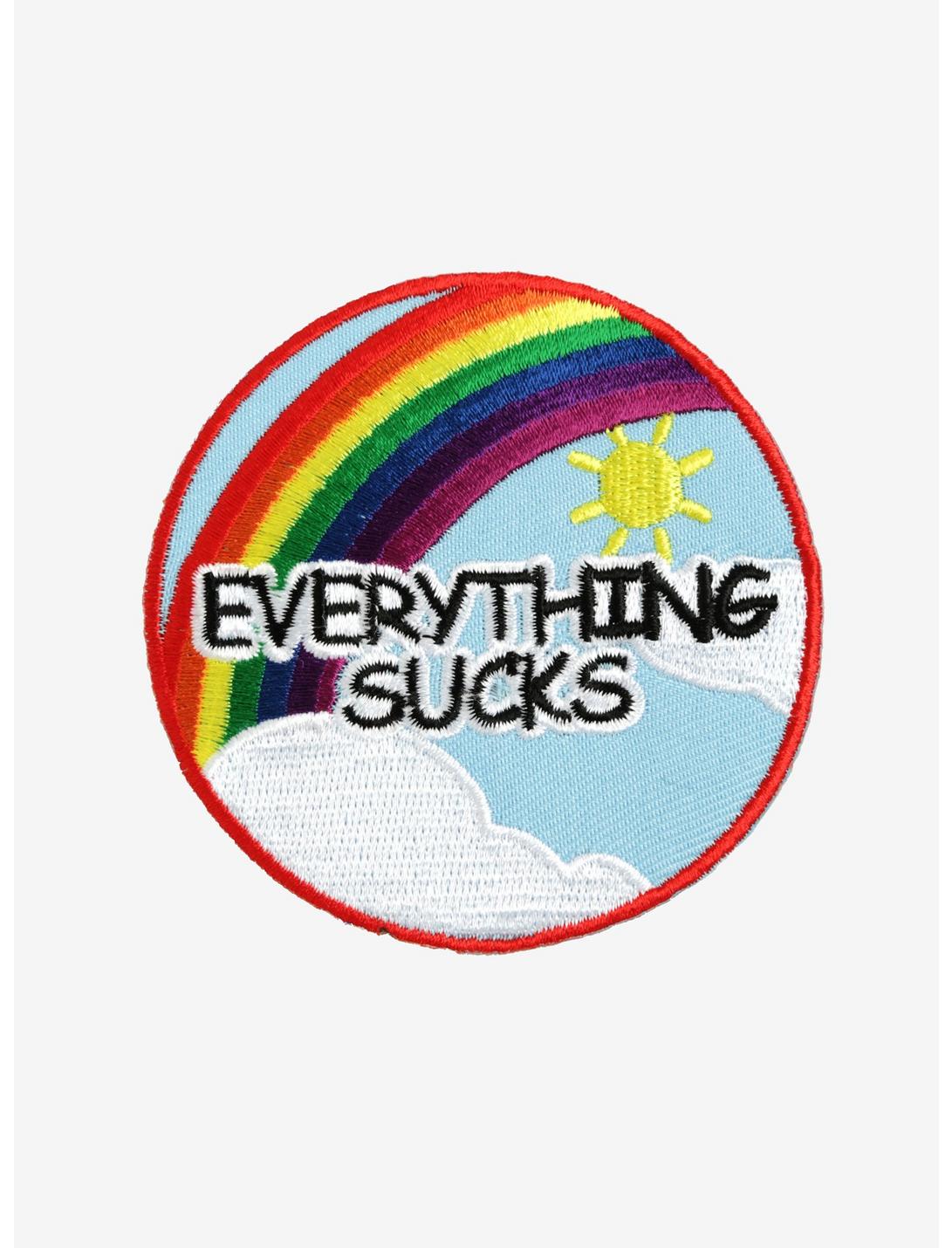 Everything Sucks Rainbow Patch, , hi-res