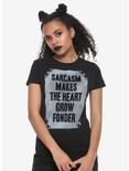 Sarcasm Flocked Girls T-Shirt, BLACK, hi-res