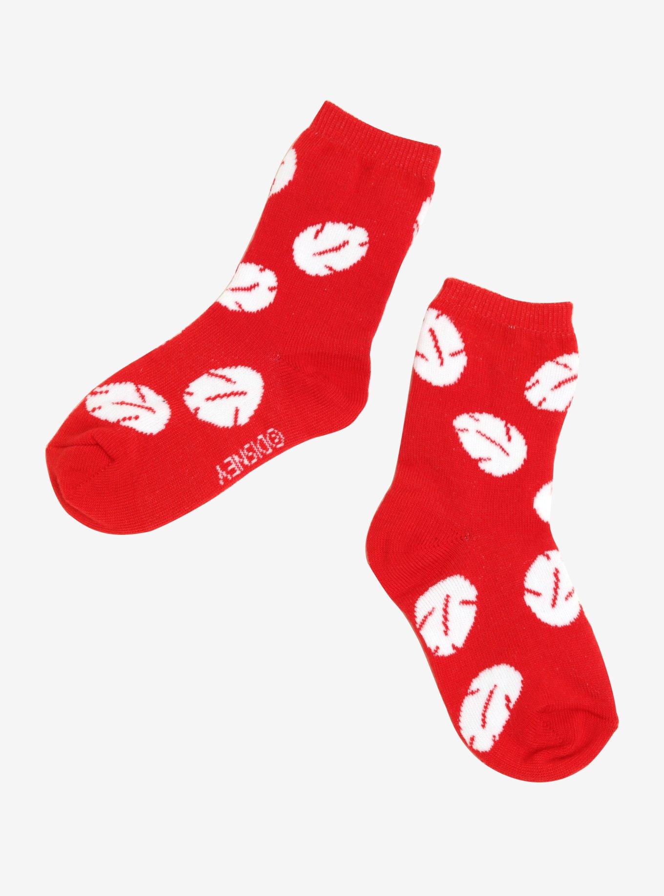 Disney Lilo & Stitch Reversible Print Toddler Crew Socks, , hi-res