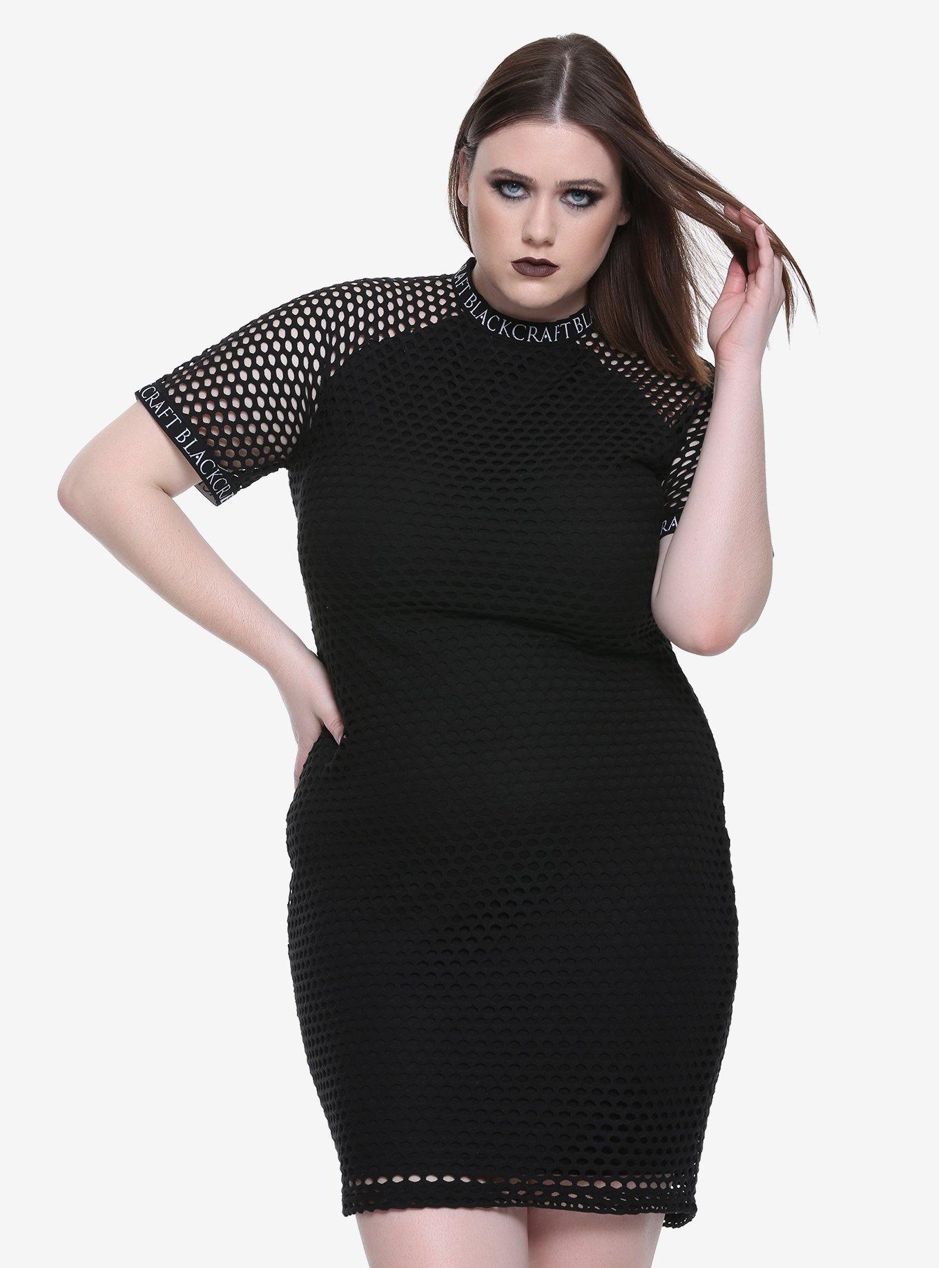 BlackCraft Fishnet Dress Plus Size Hot Topic Exclusive Hot Topic