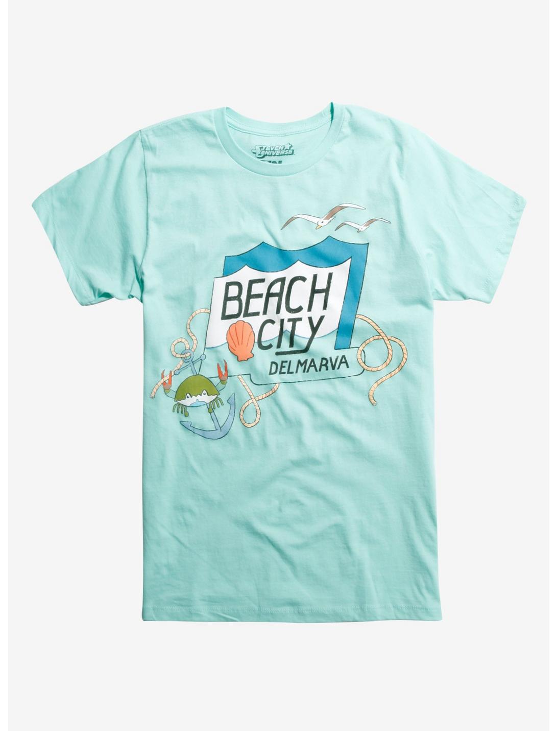 Steven Universe Beach City Delmarva T-Shirt, TEAL, hi-res