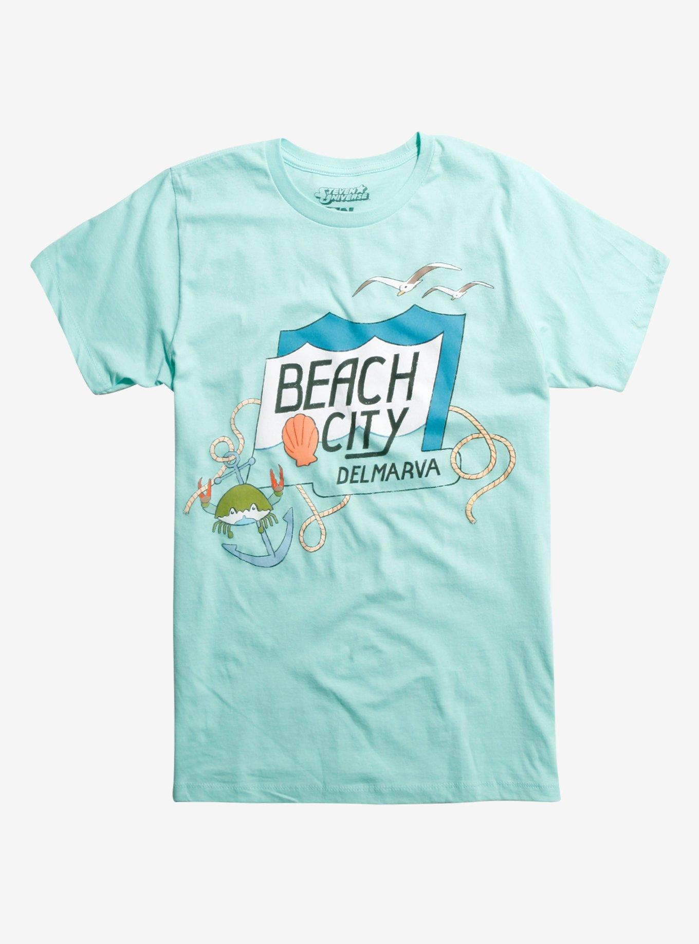 Steven Universe Beach City Delmarva T-Shirt, TEAL, hi-res