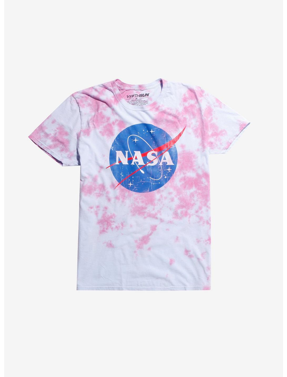 NASA Logo Tie Dye T-Shirt, GREY, hi-res
