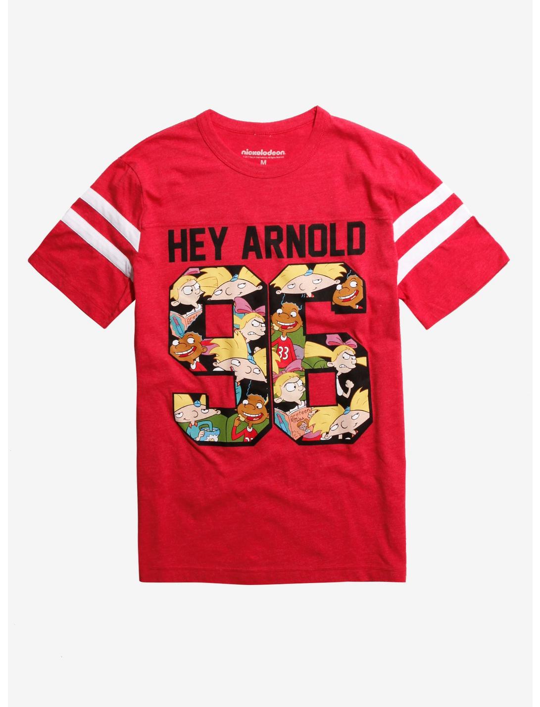 Hey Arnold! 96 Football T-Shirt, RED, hi-res