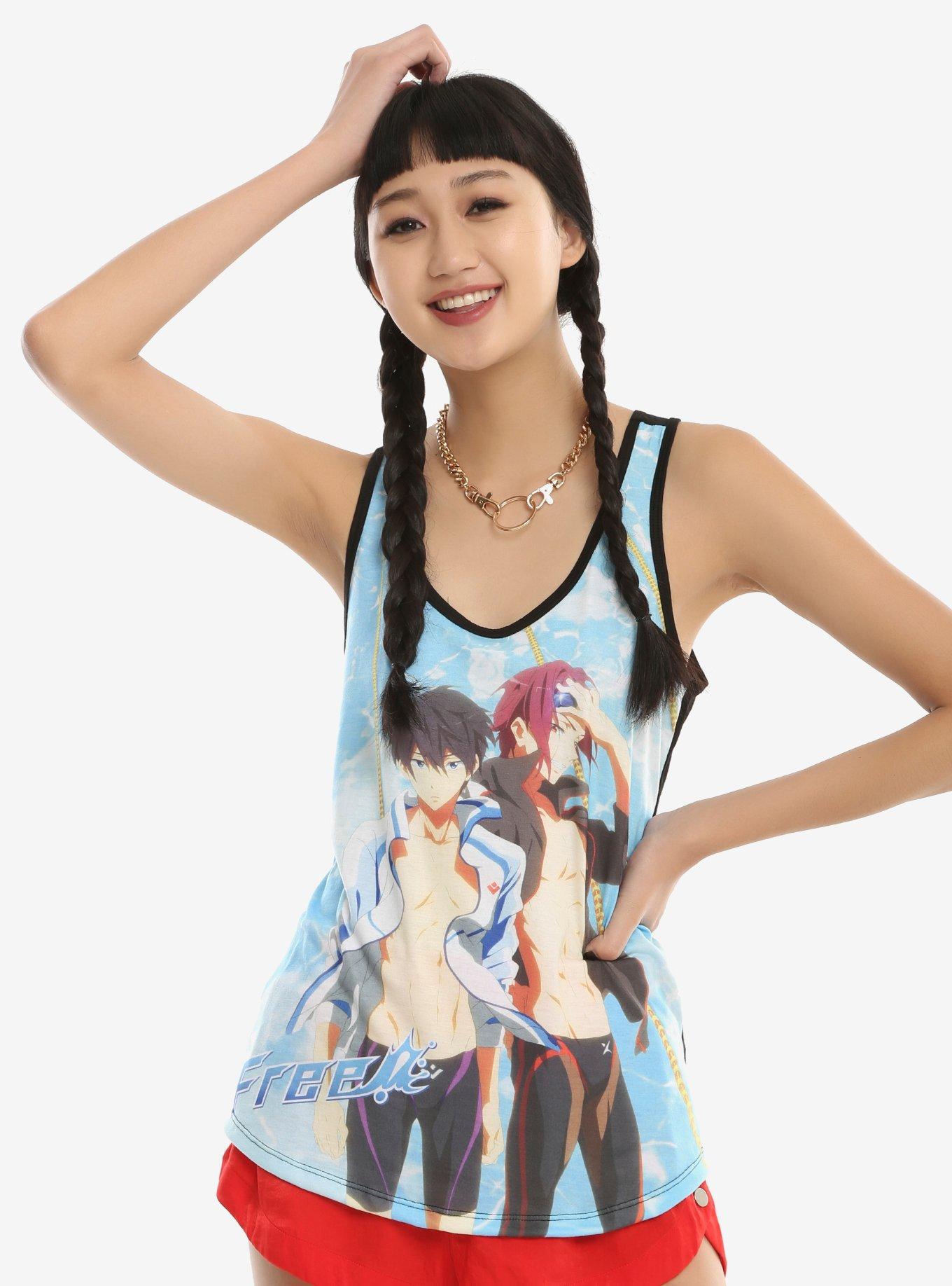 Free! Haruka & Rin Pool Girls Tank Top, BLACK, hi-res