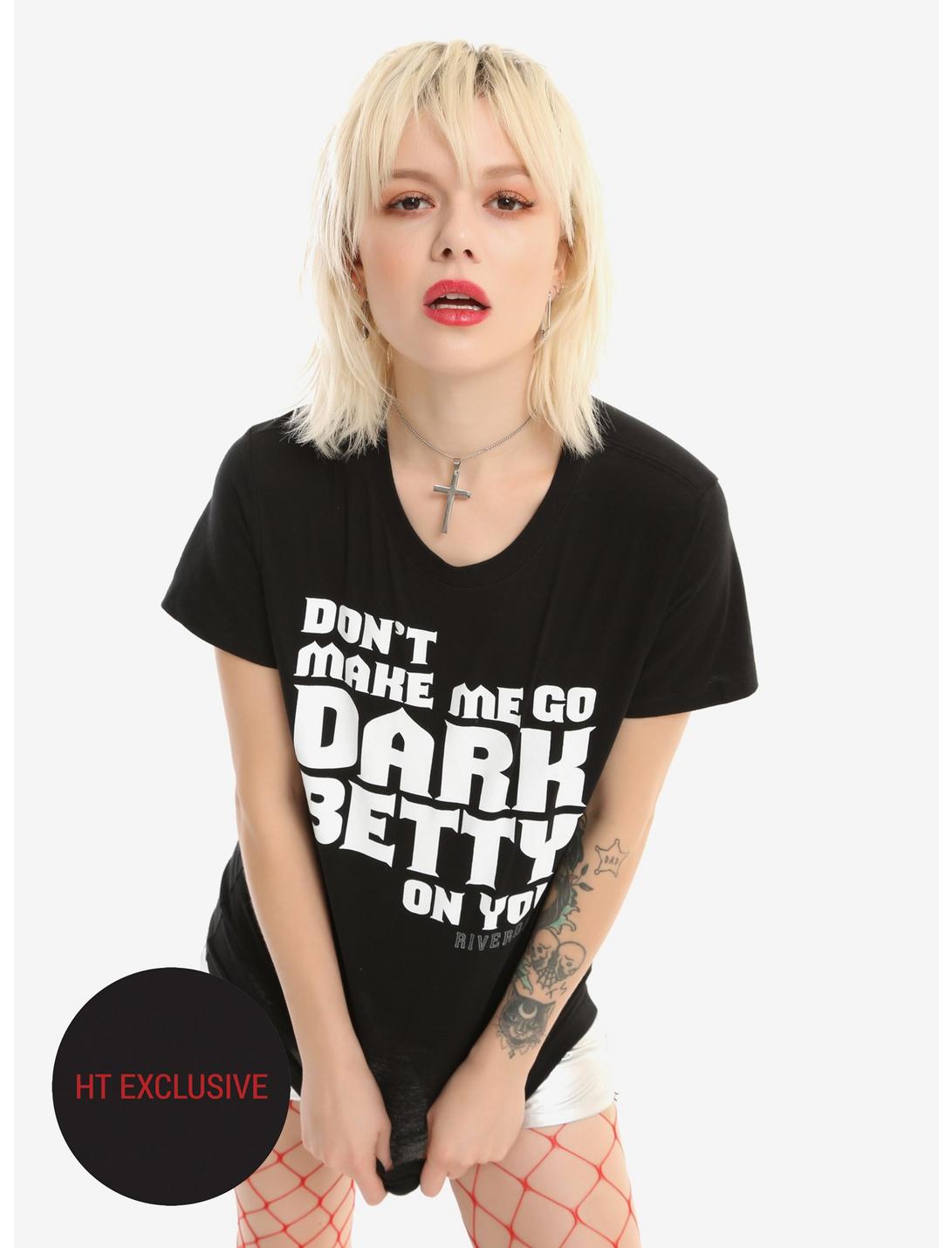 Riverdale Go Dark Betty Girls T-Shirt Hot Topic Exclusive, BLACK, hi-res