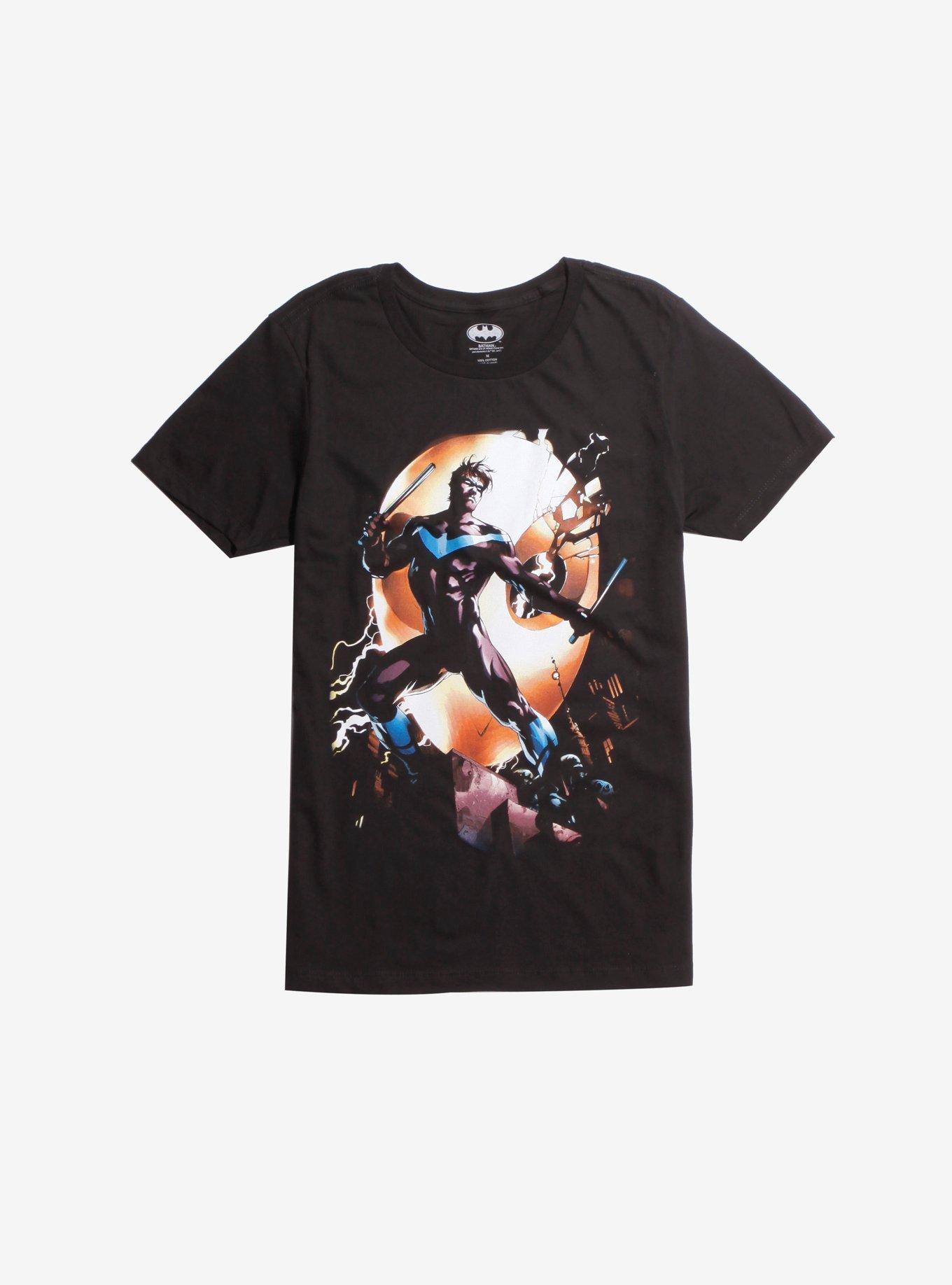 DC Comics Nightwing Rooftop T-Shirt, BLACK, hi-res