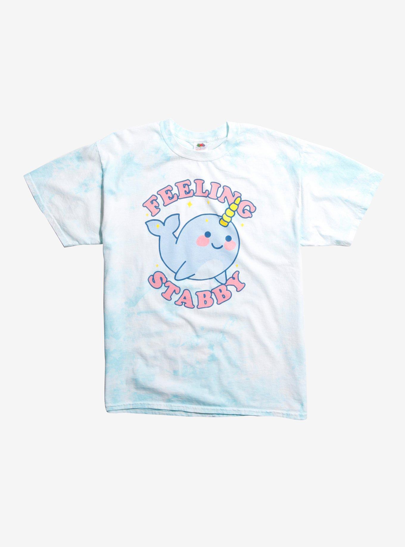 Feeling Stabby Narwhal T-Shirt, TIE DYE, hi-res